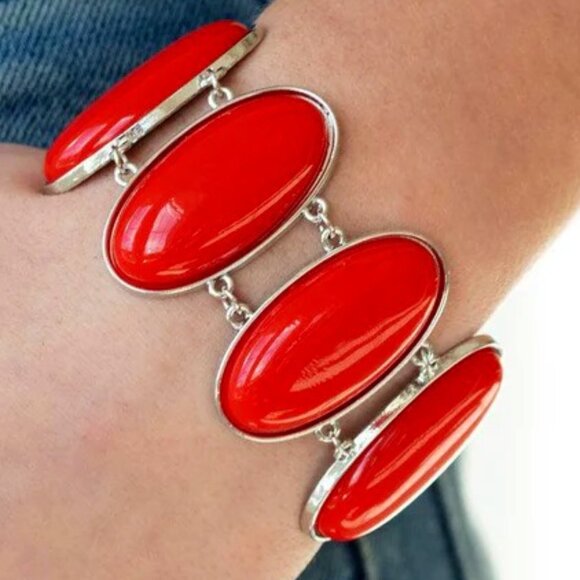 Red Statement Bracelet - Picture 1 of 4